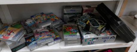 A Sega Game Gear with 15 games,