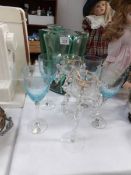 A mixed lot of glass ware