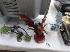 3 metal dragons,