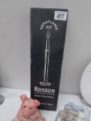 A boxed Ronson Varaflame gas candle