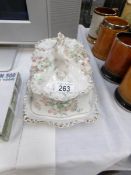 A floral cheese dish