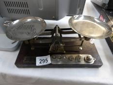 A set of postal scales and weights