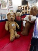 3 vintage teddy bears