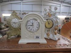 3 mantel clocks