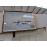 A framed and glazed Lancaster print