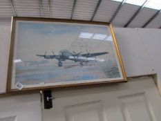 A framed and glazed Lancaster print