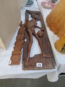 2 African wood carvings