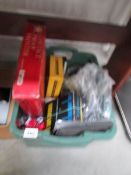 A box of photographic accessories,