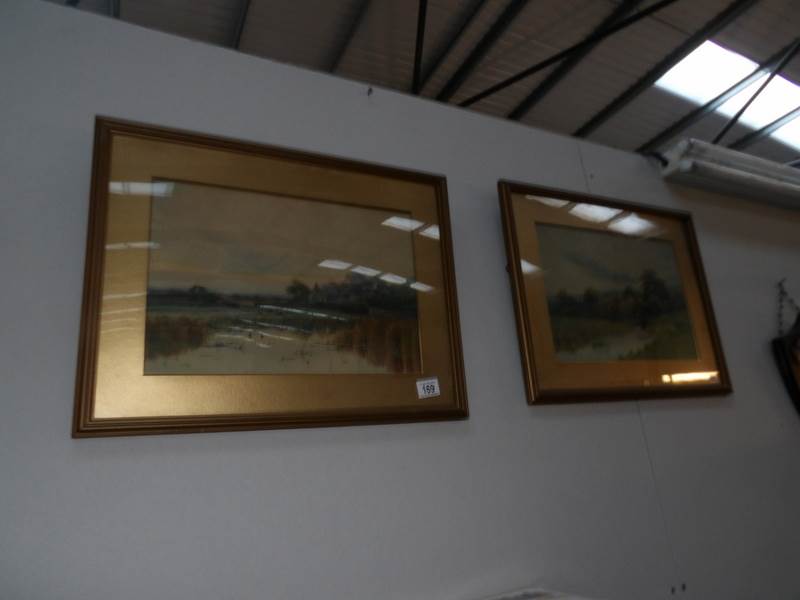 A pair of framed and glazed engravings