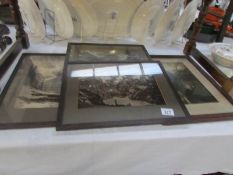 4 framed and glazed mountain scenes