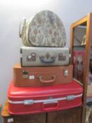 4 suitcases including vintage