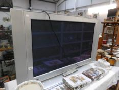 A large Phillips flat screen television