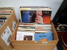 2 boxes of LP & 45rpm records including Earth, Wind & Fire & Michael Jackson etc.