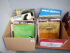 2 boxes of records including Status Quo & country music etc.