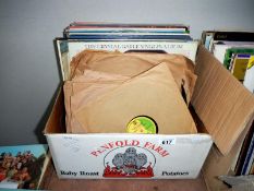 A box of LP's & 78's
