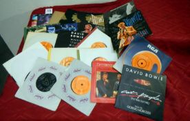 A quantity of David Bowie singles