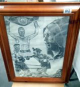 A signed framed & glazed Steve Collins print/drawing