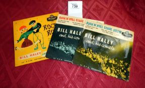 3 early Bill Haley & his Comets EP's,