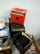 4 record cases of 45rpm's mostly 70's