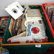A box of 45 rpm's mostly 70's