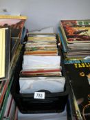 A box of 45rpm's mostly 70's & 80's