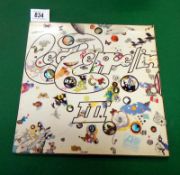 Led Zeppelin III LP, red/plum labels, Peter Grant credit, Cat No: 2401002, A5/B5 matrices,