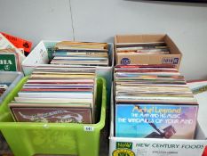 4 boxes of LP's including easy, classical, box set, Porgy & Bess & Sweeney Todd etc.