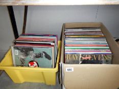 2 boxes of LP's & 12 inch records including Elaine Paige & Ultravox etc.