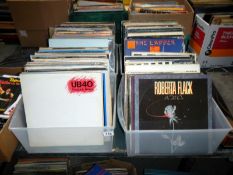 4 boxes of LP's including Steve Windwood & UB40 etc.
