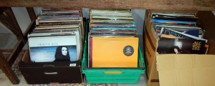 3 boxes of LP's including Jean Michel Jarre, Dead or Alive,