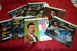 A quantity of Cliff Richards & The Shadows EP's