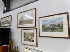 5 framed and glazed rural prints, Alan Ingram and Clive Madgewick,