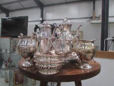 A mixed lot of silver plate