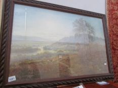 A framed and glazed moorland scene signed Coulson