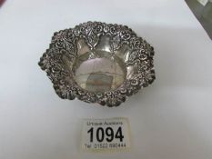 A silver bon bon dish, Sheffield 1895/96,