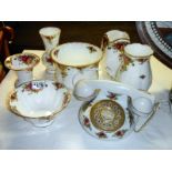 7 pieces of Royal Albert Old Country Roses including telephone