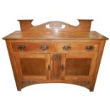 An oak sideboard