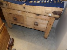 A large old butchers block