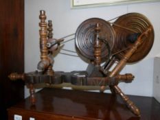 A 19th century spinning wheel