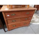 A small pine drop leaf table