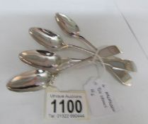 4 Aberdeen silver teaspoons,