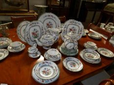 Approximately 50 pieces of Copeland Chinese Rose pattern tea and dinner ware