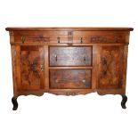 A walnut sideboard