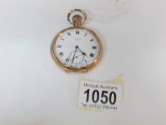 A gold plated pocket watch