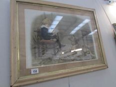 A framed and glazed print entitled 'The Young Artist'