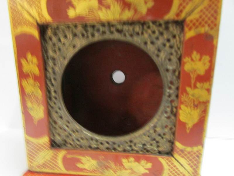 A Lacquered clock case - Image 2 of 4