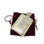 A silver hip flask, Edinburgh 1884, H & I (Hamilton & Inches),