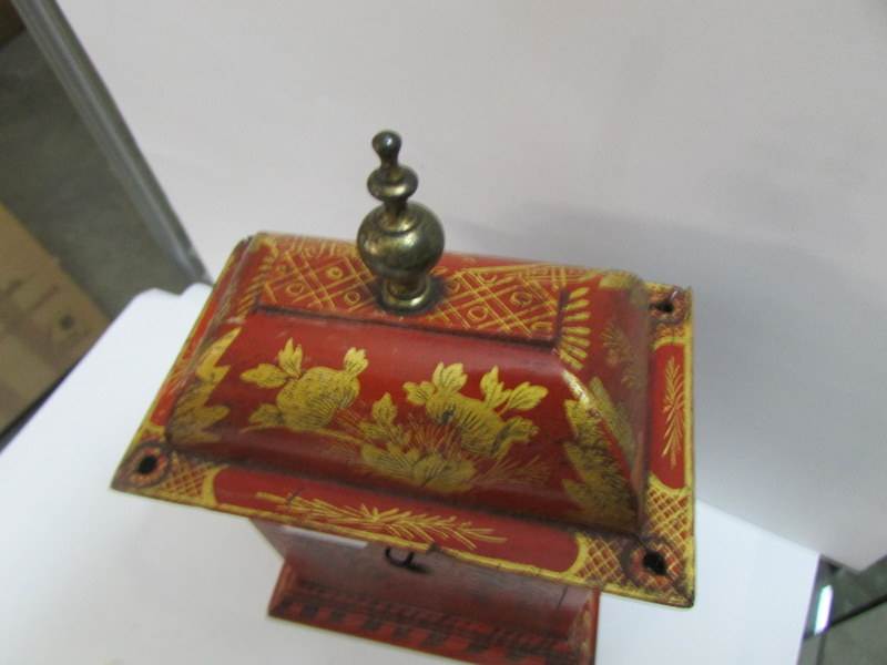 A Lacquered clock case - Image 4 of 4