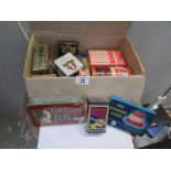 A mixed lot of old tins and boxes