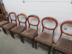 A set of 6 19th century mahogany dining chairs